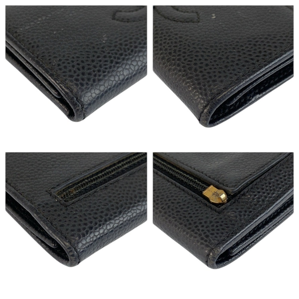 CHANEL Black Leather Logo Wallet - Picture 8 of 10